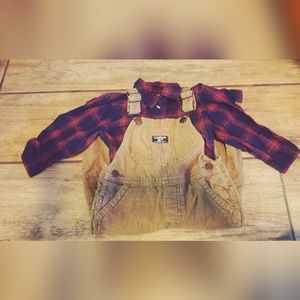 Oshkosh corduroy overall set